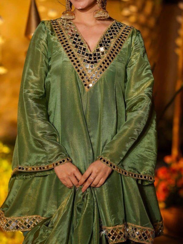 LATEST MIRROR WORK SILK COLLECTION FOR MEHENDI WEAR IN 2026 - S
