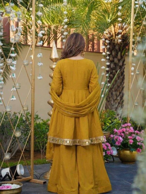 LATEST MIRROR WORK SILK COLLECTION FOR HALDI WEAR IN 2026 - XS