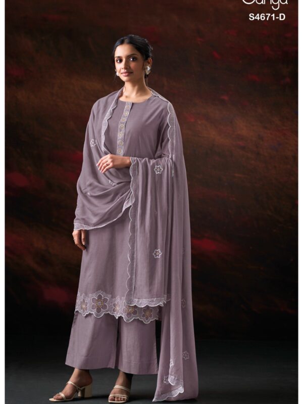 GANGA FASHION NISHIRA 4671 SERIES PREMIUM PURE BEMBERG SUMMER COLLECTION SALWAR KAMEEZ ONLINE - S 4671-D