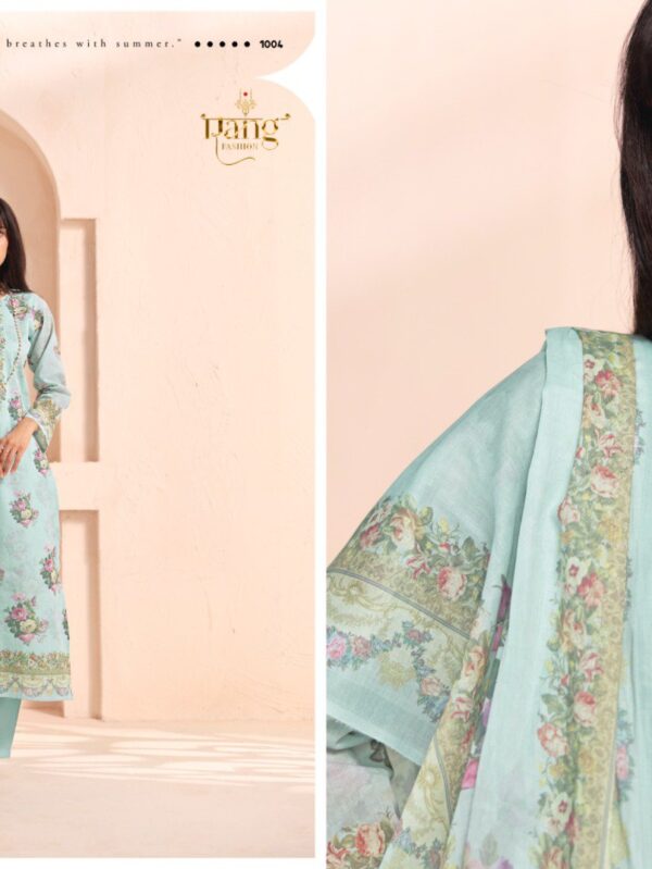 RANG FASHION
CASABELLA 1001 TO 1004 SERIES PURE ORGANDY DIGITAL PRINTED WITH HANDWORK SUMMER COLLECTION - 1004
