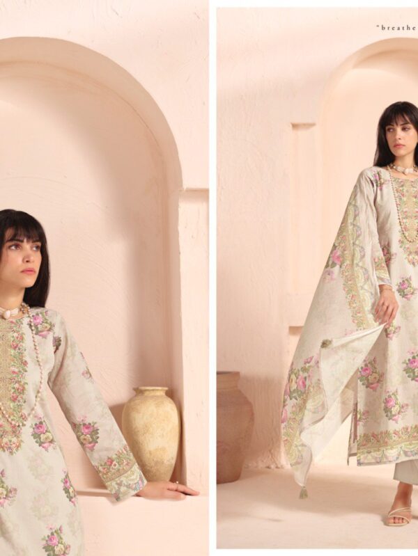 RANG FASHION
CASABELLA 1001 TO 1004 SERIES PURE ORGANDY DIGITAL PRINTED WITH HANDWORK SUMMER COLLECTION - 1002