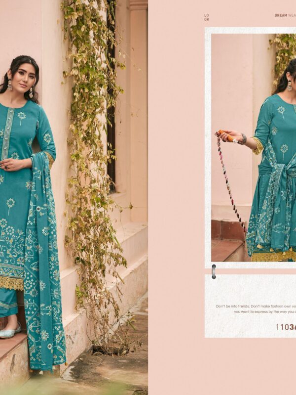 JAY VIJAY PRINTS
JHOOM 11031 TO 11036 SERIES PURE ORGANDY HAND BLOCK PRINT SUMMER COLLECTION - 11036